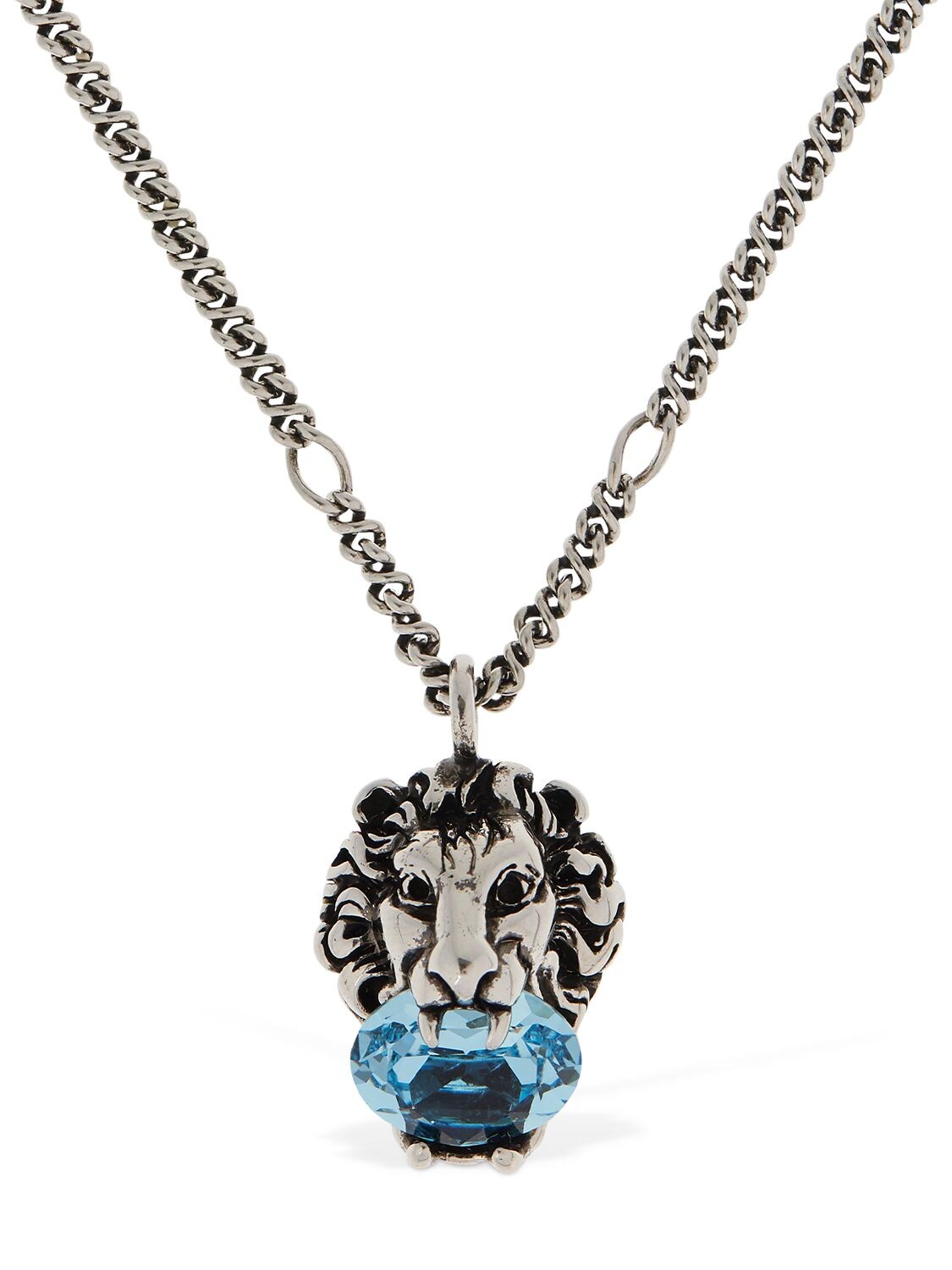 Lion Head Crystal Long Necklace