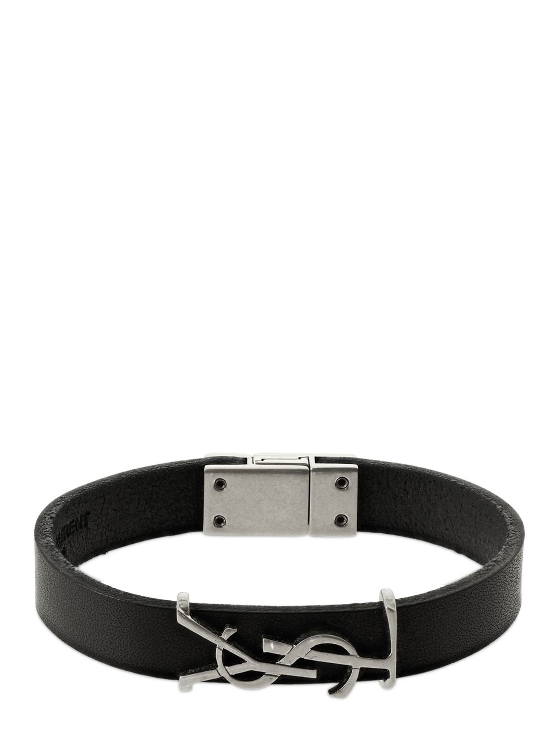 Image of Single Wrap Ysl Opyum Leather Bracelet
