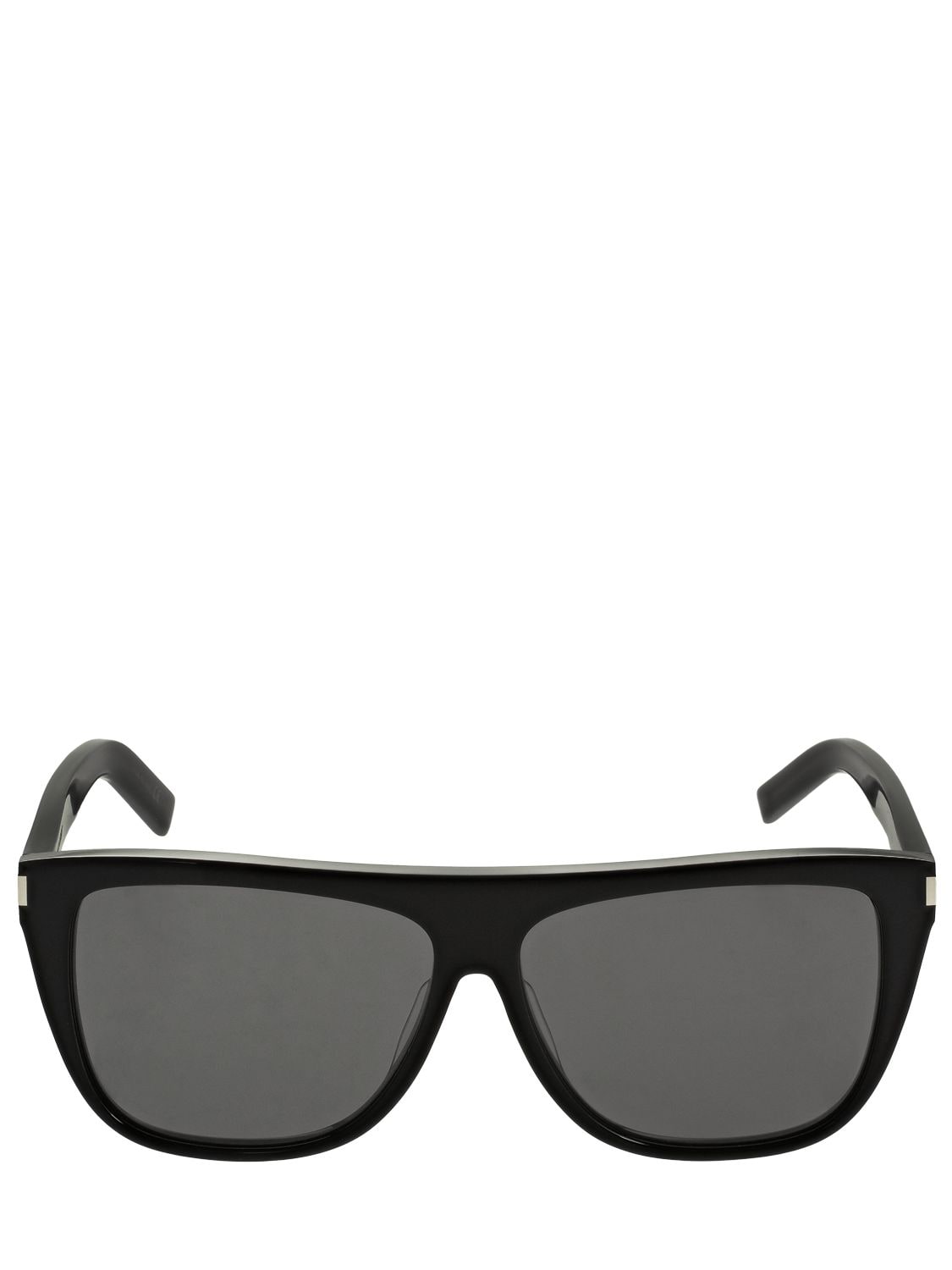 Saint Laurent Sl 1 Acetate Mask Sunglasses In Black,smoke