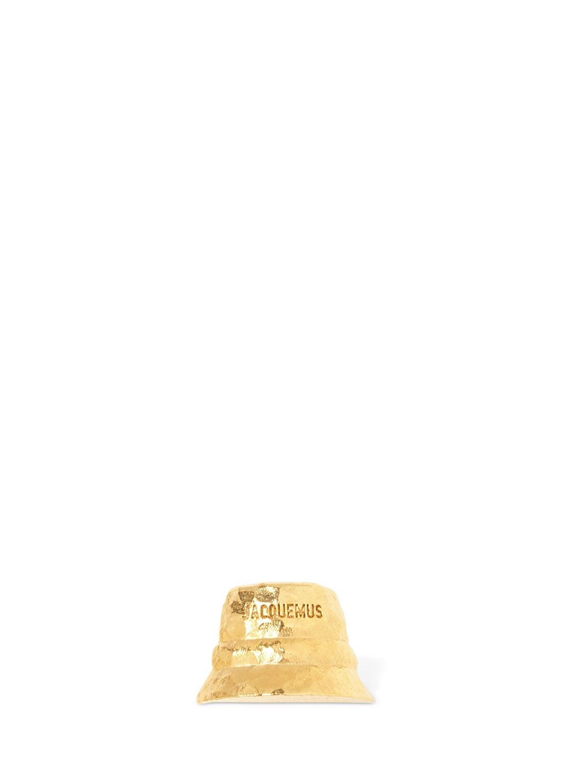 Jacquemus Le Bob Small Stud Mono Earring In Gold