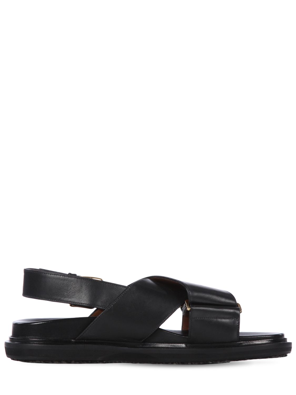 30mm Hohe Ledersandalen "fussbett"