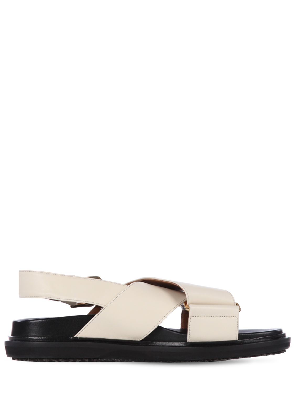 30mm Hohe Ledersandalen "fussbett"