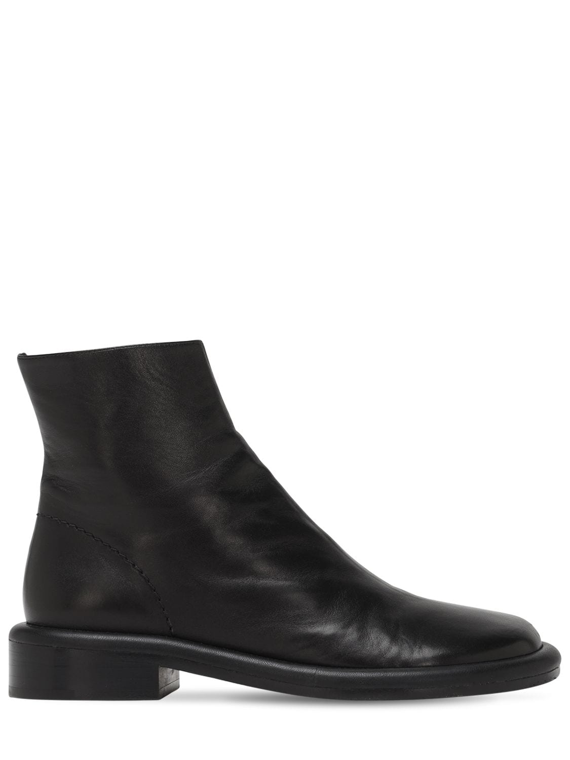 30mm Leather Ankle Boots