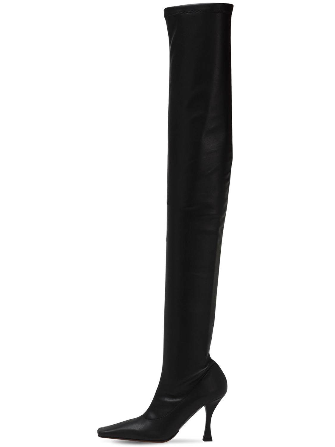 PROENZA SCHOULER 90MM STRETCH FAUX LEATHER TALL BOOTS,73I82B011-OTK50