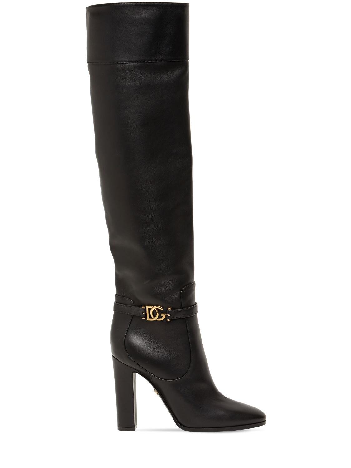 Dolce & Gabbana 105mm Leather Tall Boots In Black | ModeSens