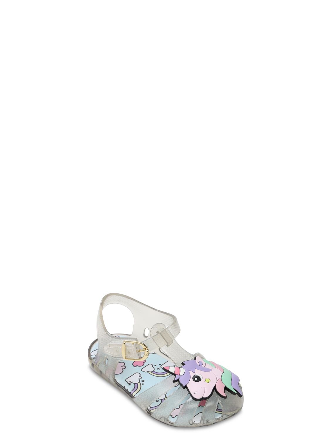 Colors Of California Kids' Unicorn Jelly Sandals In White
