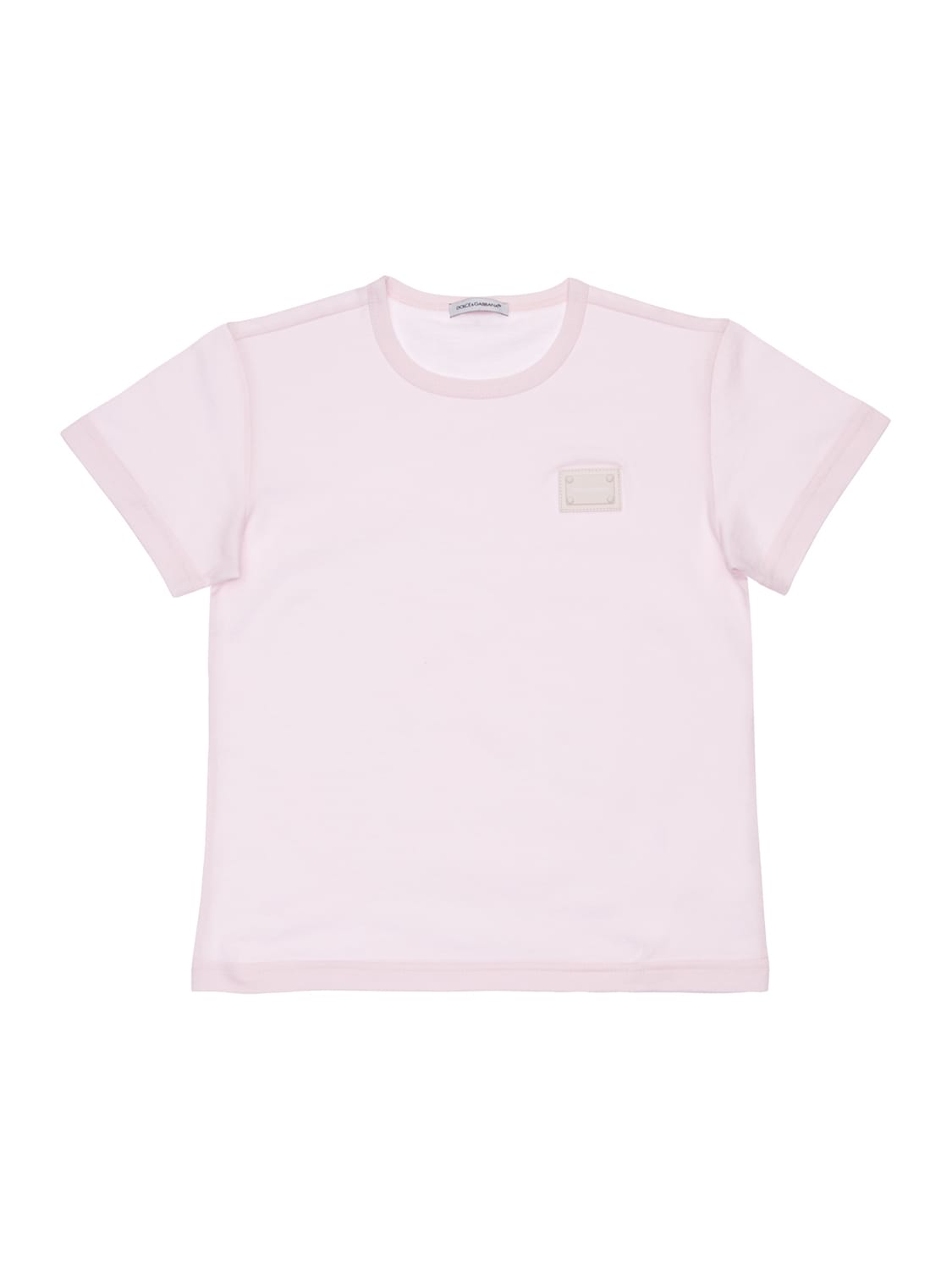 DOLCE & GABBANA LOGO棉质平纹针织T恤,73I8YN033-RJM3MJE1