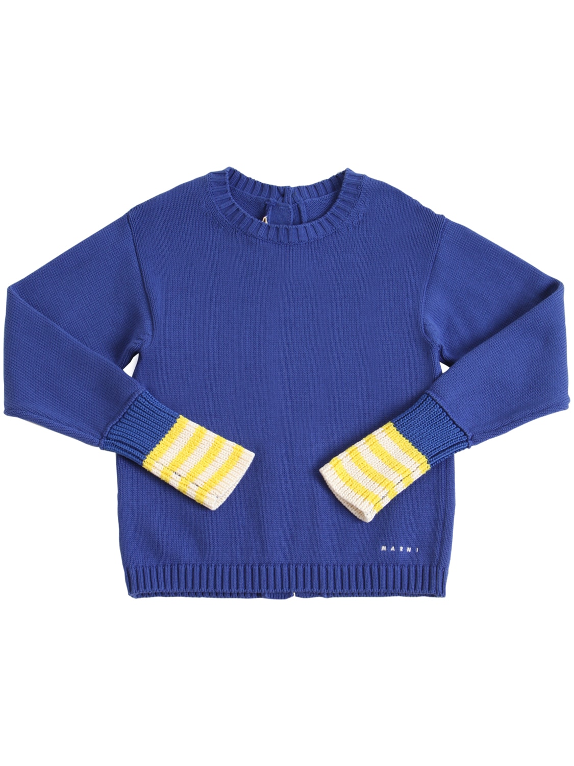 Marni Junior Kids' Cotton Sweater In Navy
