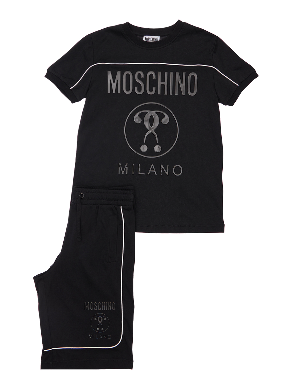 Shorts Und T-shirt Aus Baumwolljersey Mit Druck