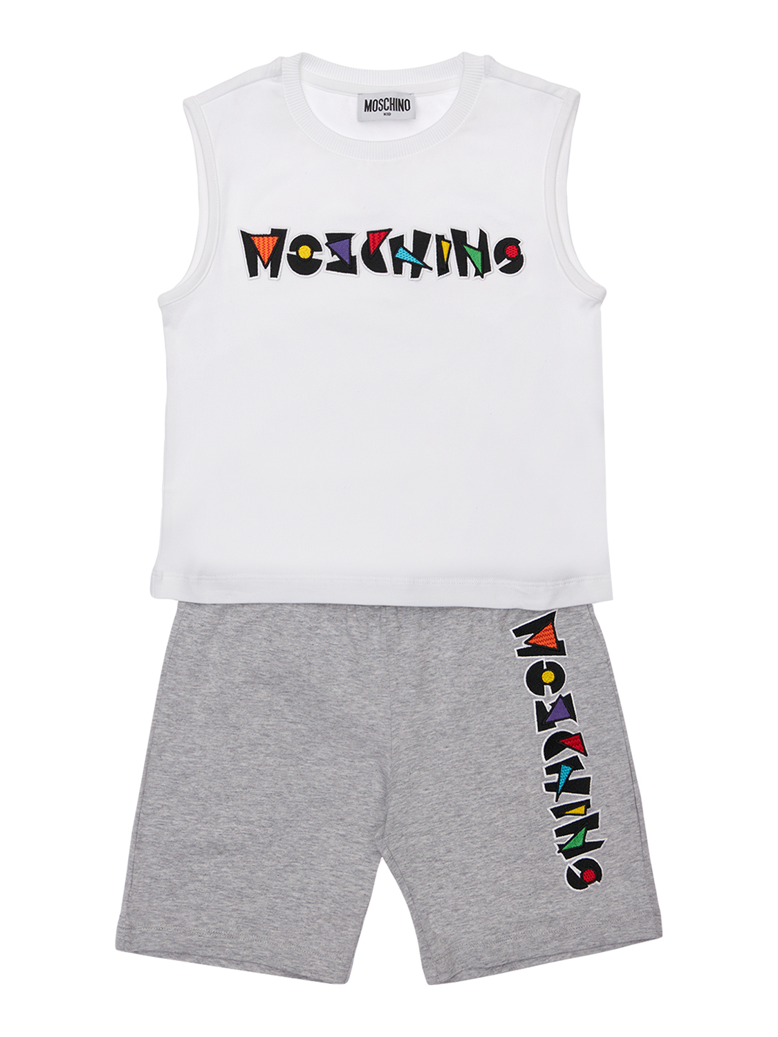Shorts Und T-shirt Aus Baumwolljersey Mit Druck
