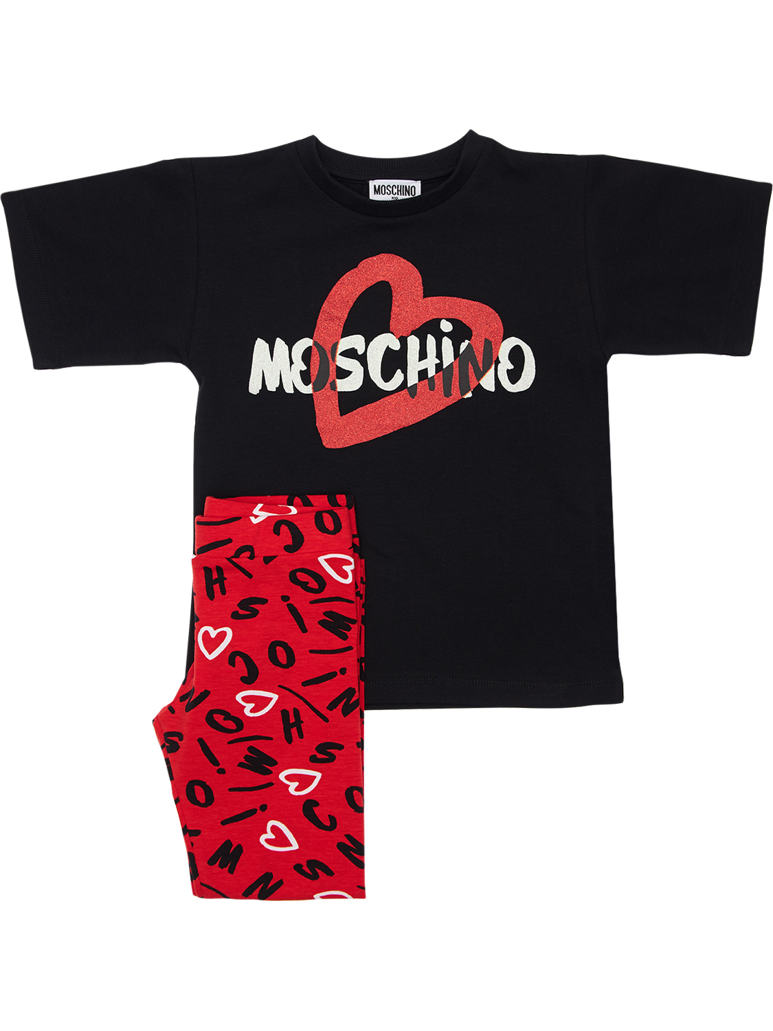 T-shirt Und Leggings Aus Baumwolljersey