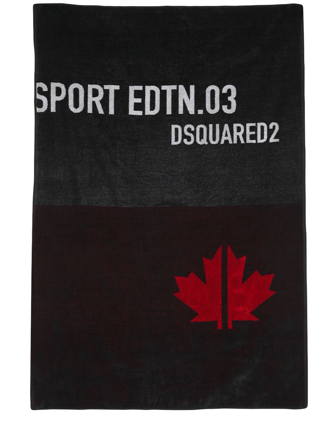 Dsquared2 Kids' Cotton Terry Beach Towel In Black