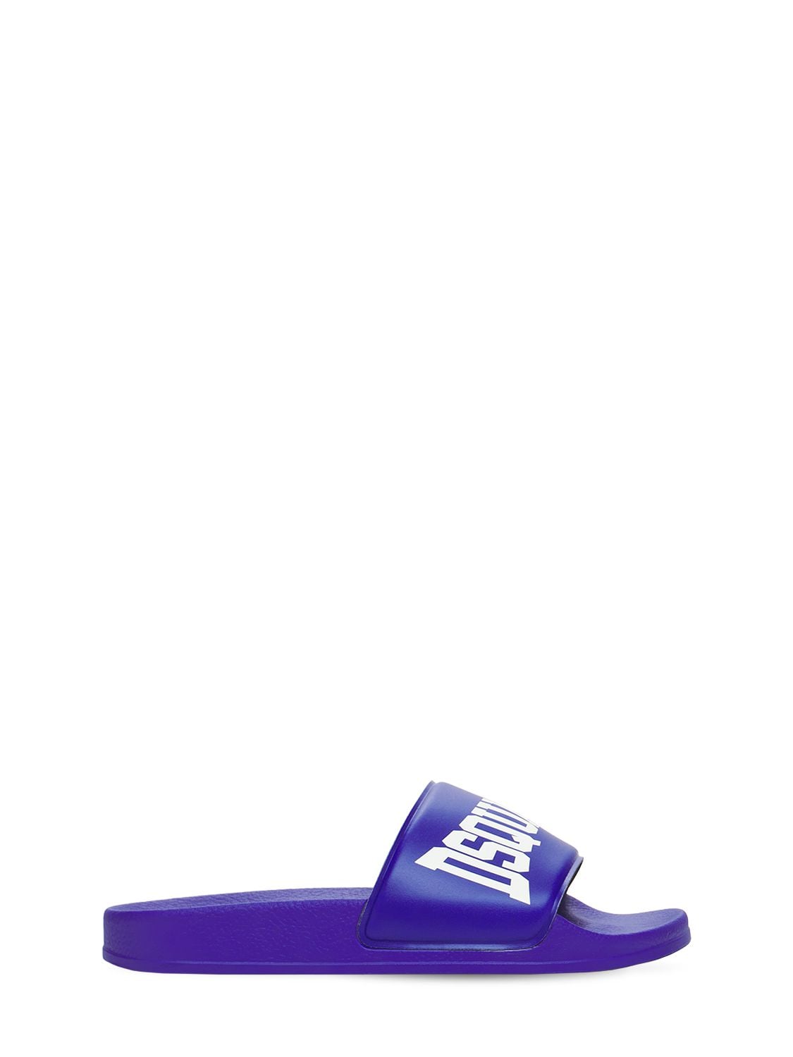 Dsquared2 Kids' Rubber Slide Sandals In Royal Blue