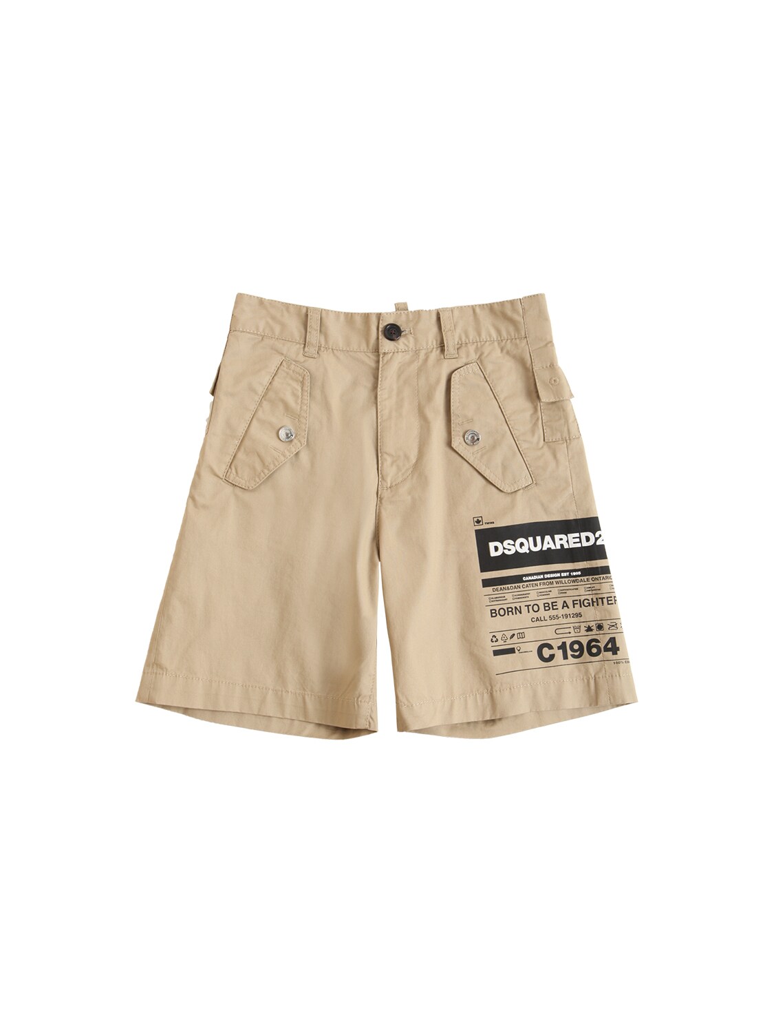 DSQUARED2 STRETCH COTTON GABARDINE SHORTS,73I91W004-RFE3MTA1