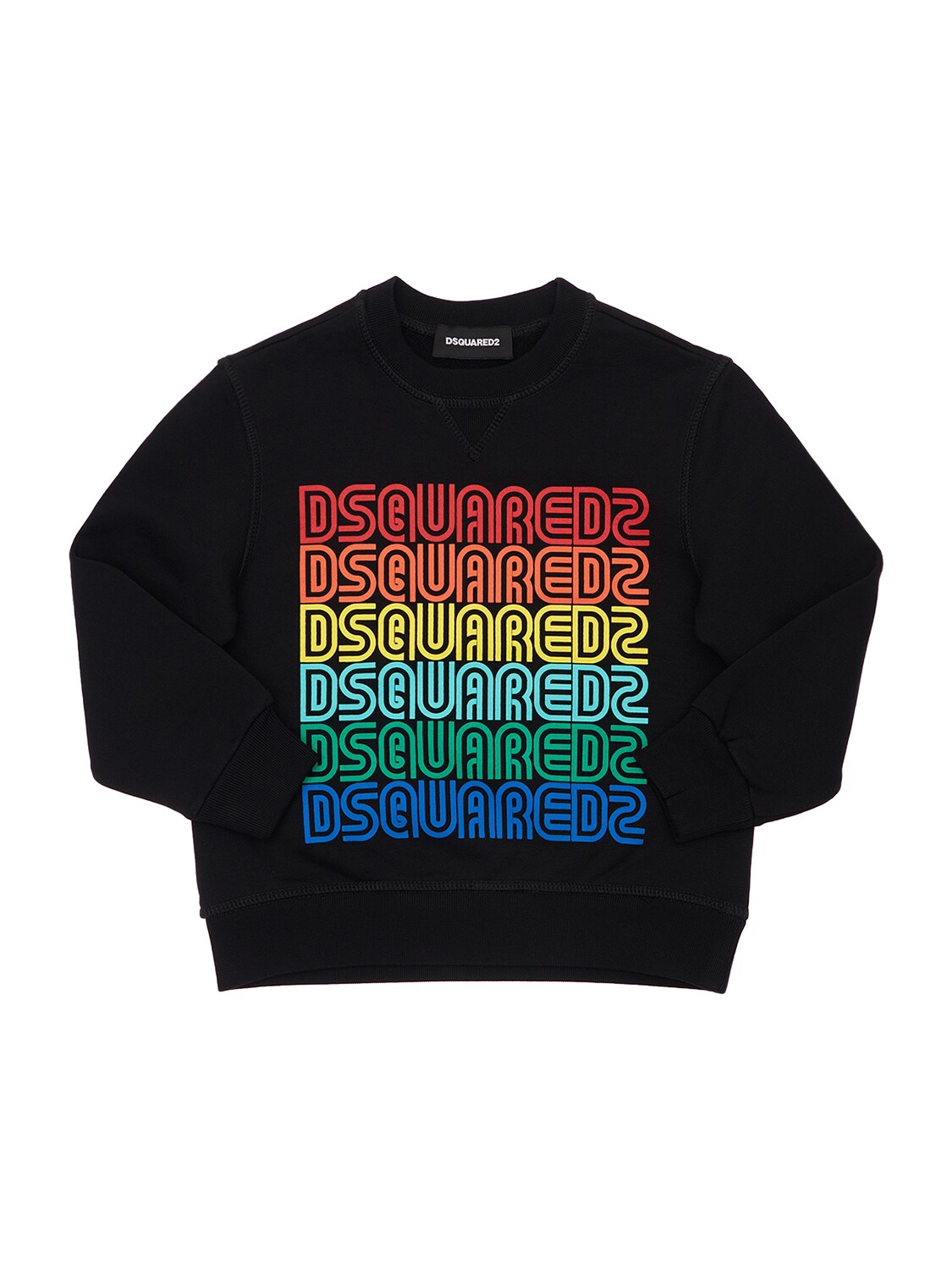 Dsquared2 Teen Multi Logo-print Sweatshirt In Black