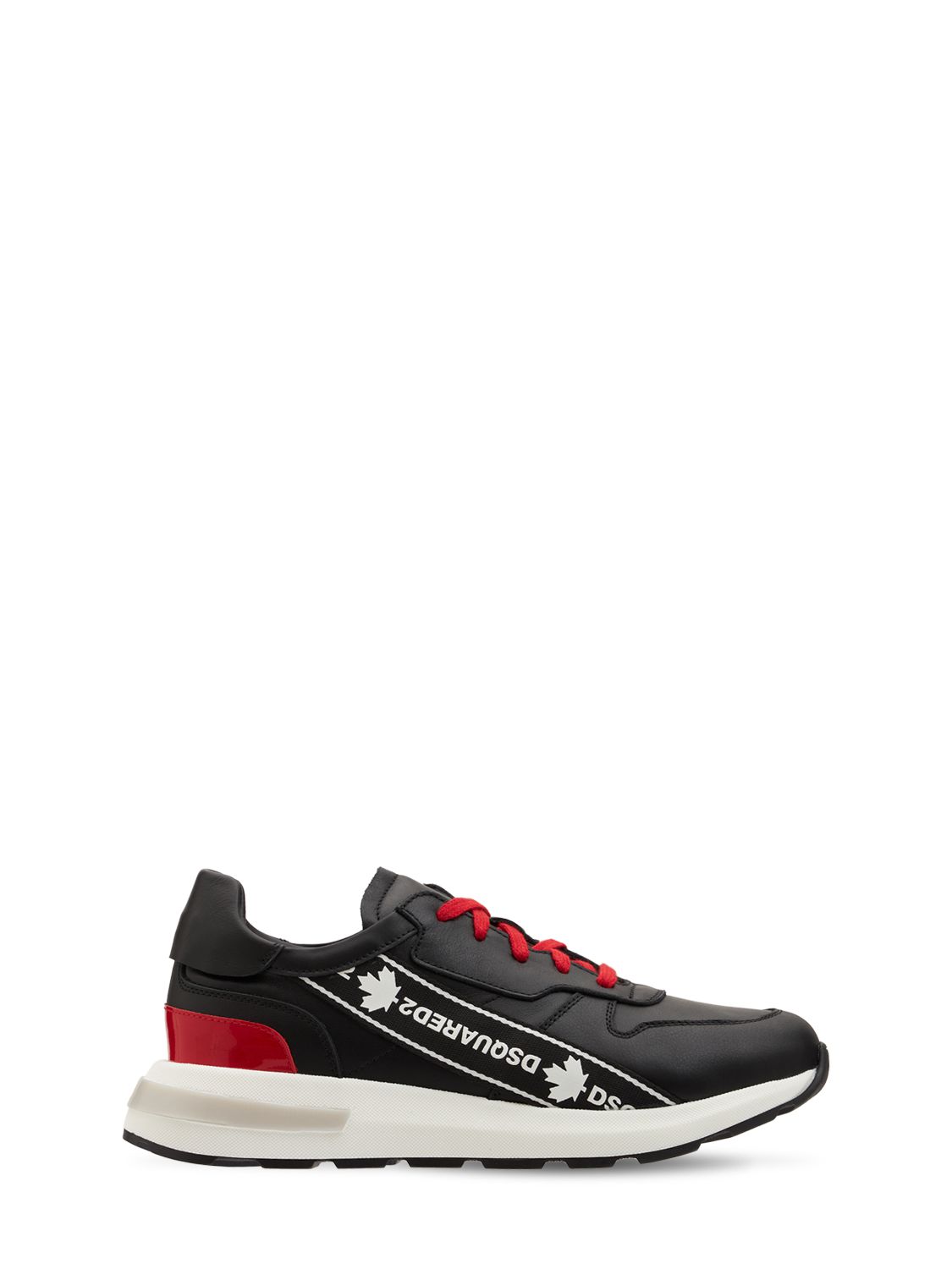 Sneakers Aus Leder Mit Logo
