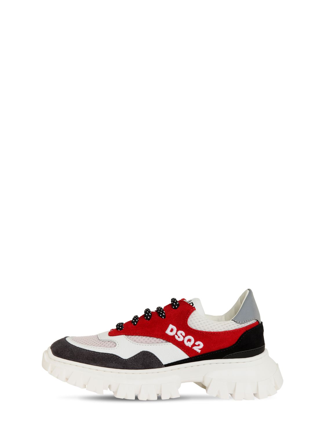 Schnürsneakers Aus Leder Und Neopren