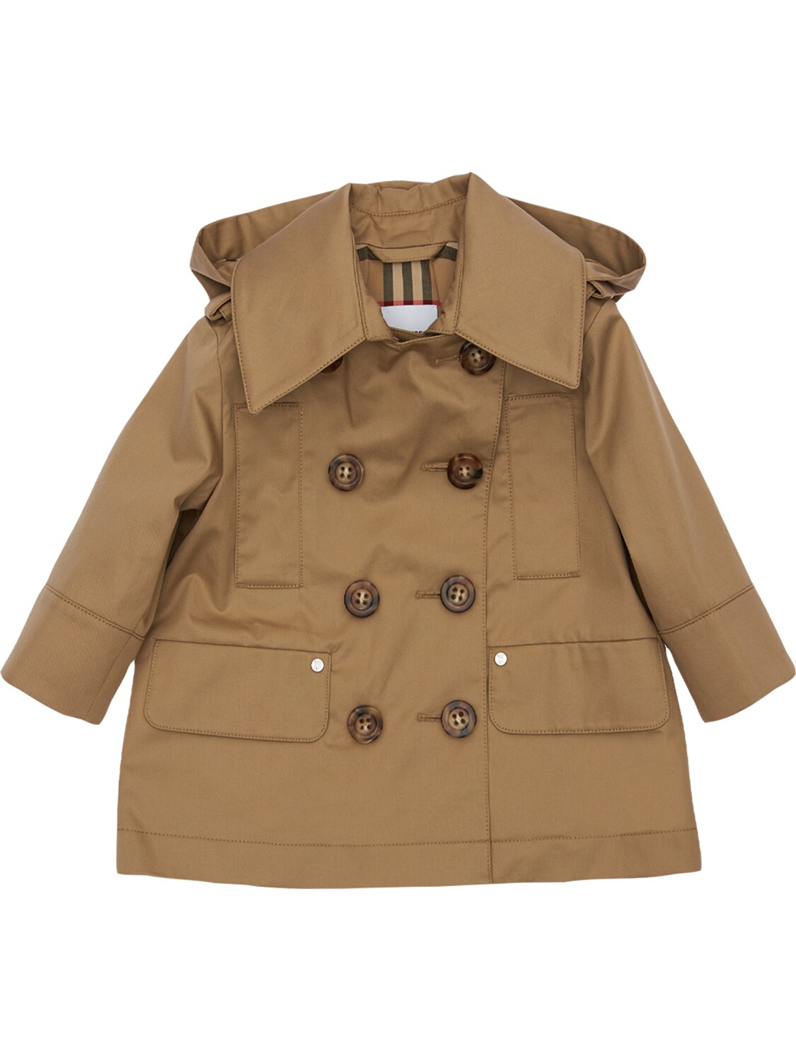 BURBERRY DOUBLE BREASTED COTTON TRENCH COAT,73I937020-QTEZNJY1