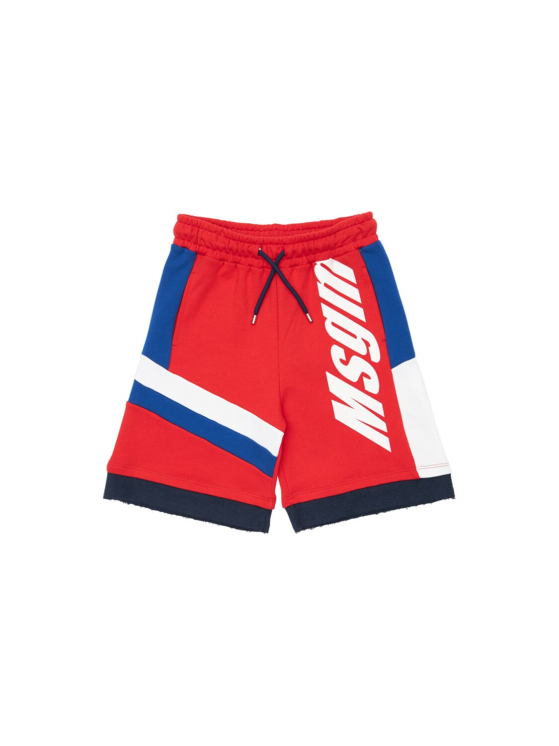 MSGM COTTON SWEAT SHORTS W/ LOGO,73I93F033-MDQW0