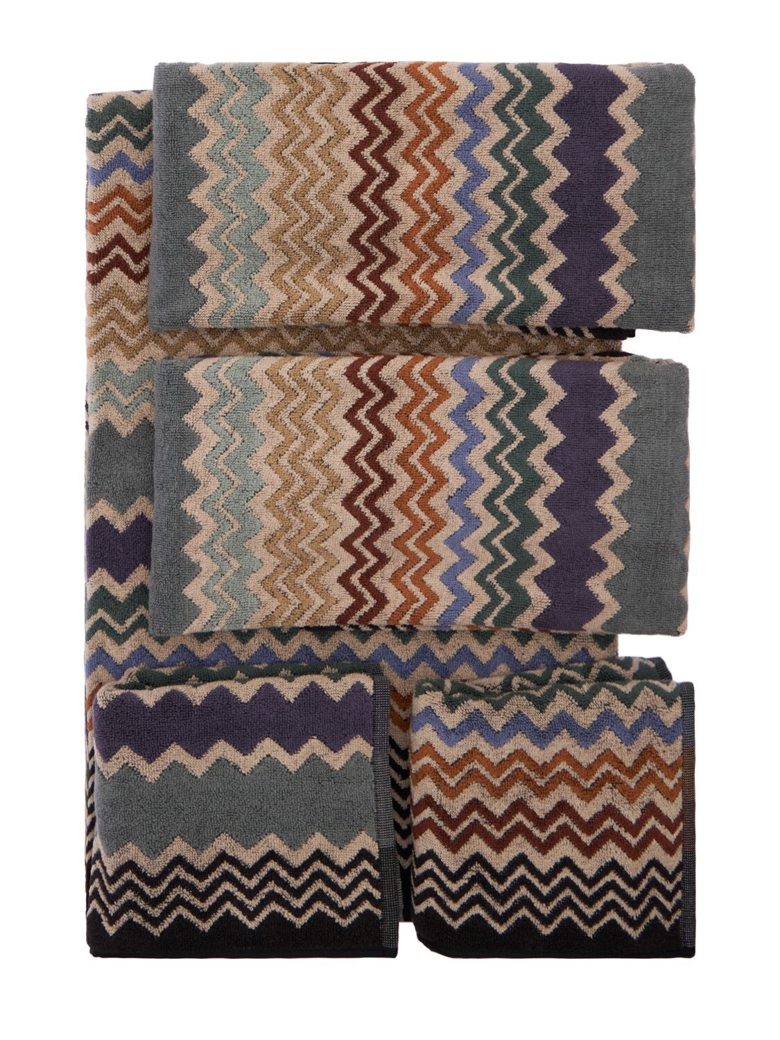 Missoni Set Of 5 Rufus Cotton Towels In Multicolor