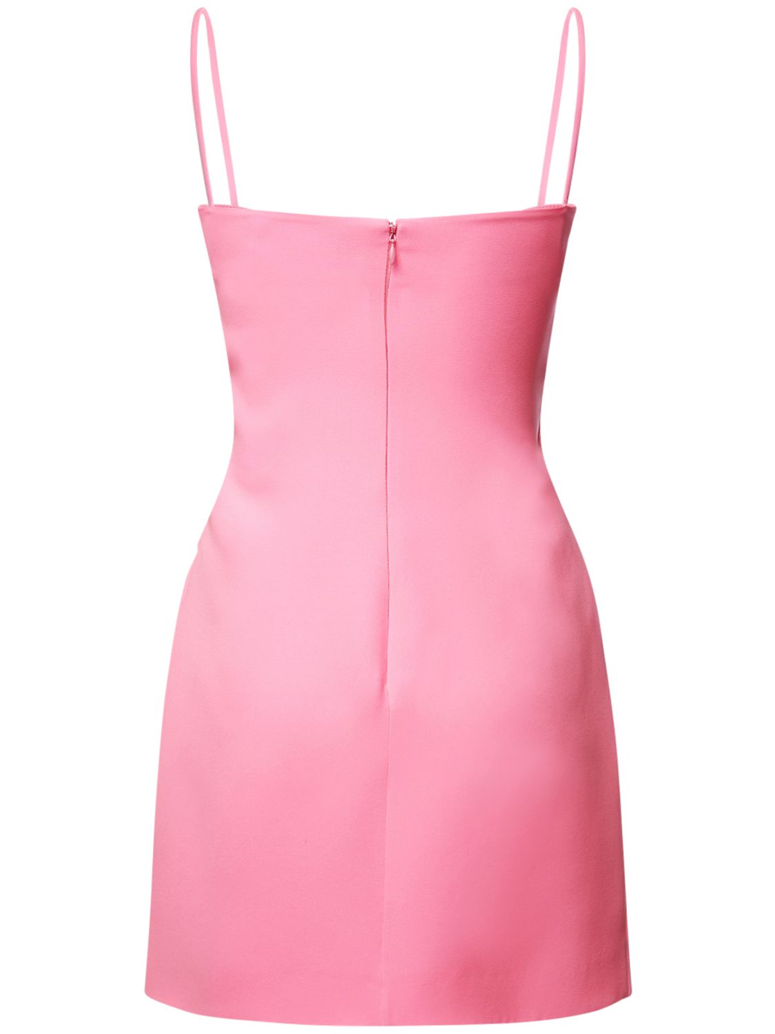 VALENTINO KNOT DRAPING SILK CADY MINI DRESS