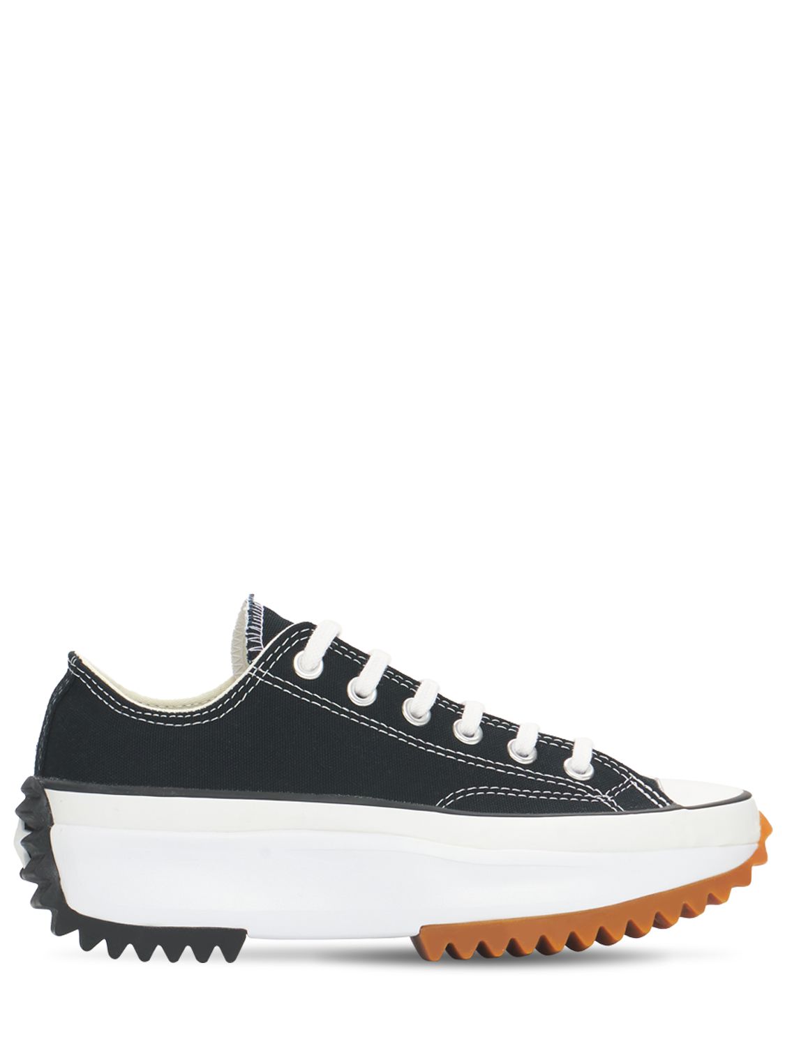 Converse Men's Unisex Foundation Run Star Hike Ox Low-top Platform Sneakers In Blk/wht/gum 