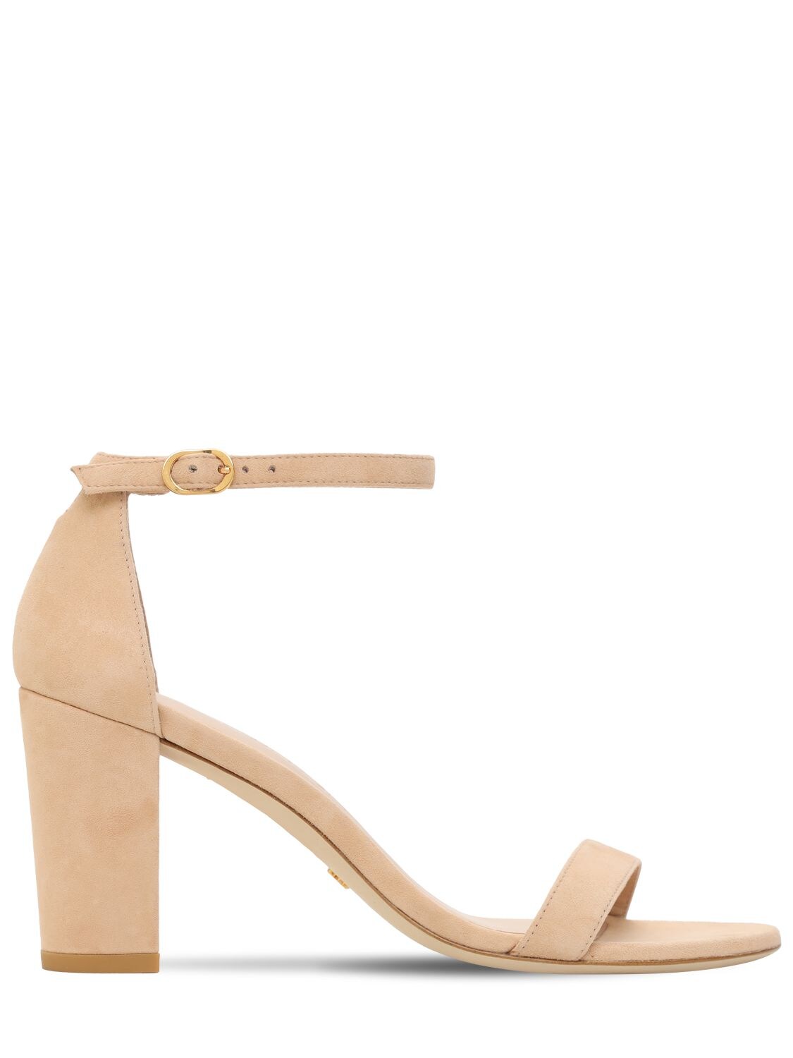 STUART WEITZMAN 80MM NEARLYNUDE SUEDE SANDALS,73IAHW014-QUPN0