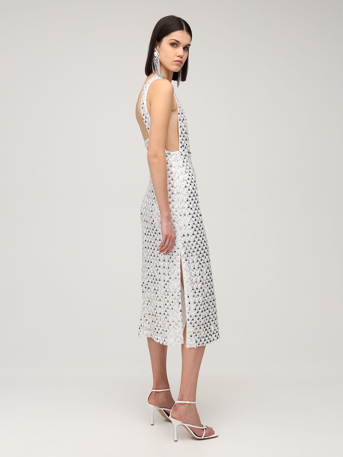 ROTATE BIRGER CHRISTENSEN TORIANA SEQUINED  MIDI DRESS