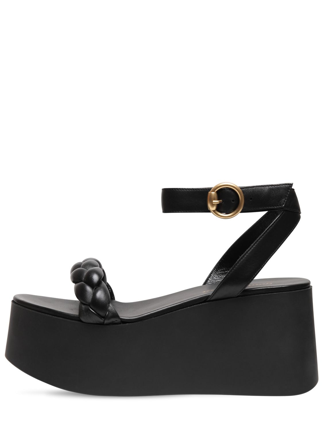 Gianvito Rossi 60mm Leather Sandals In Black