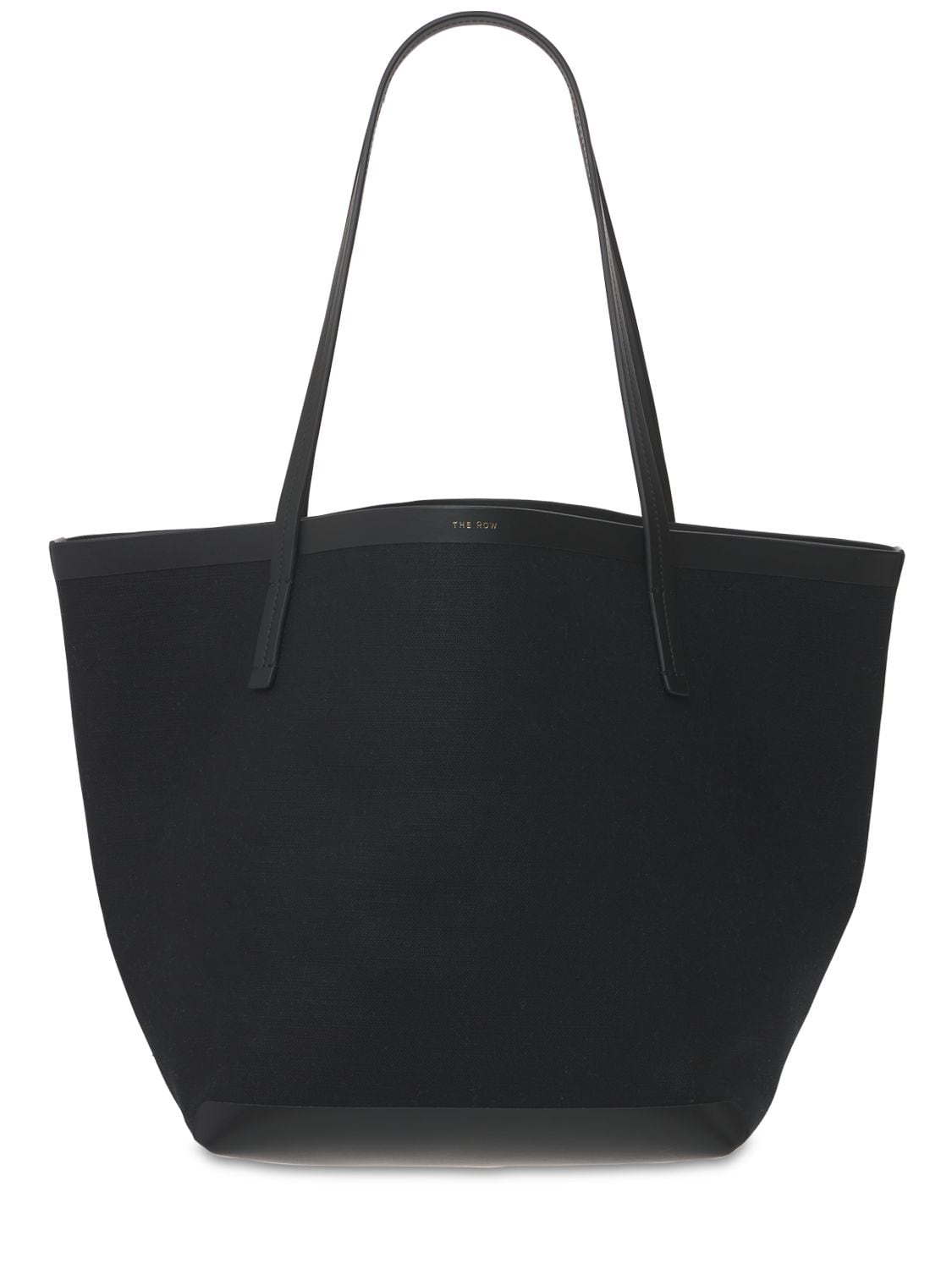 The Row Canvas & Leather Park Three Tote Bag In Black