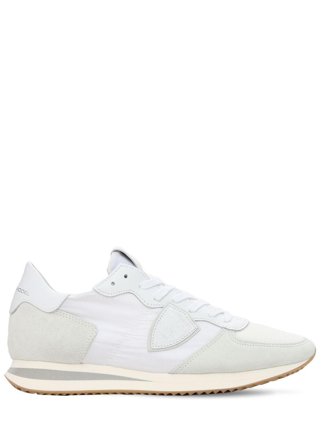 Philippe Model Tropez Suede & Nylon Running Sneakers In White | ModeSens