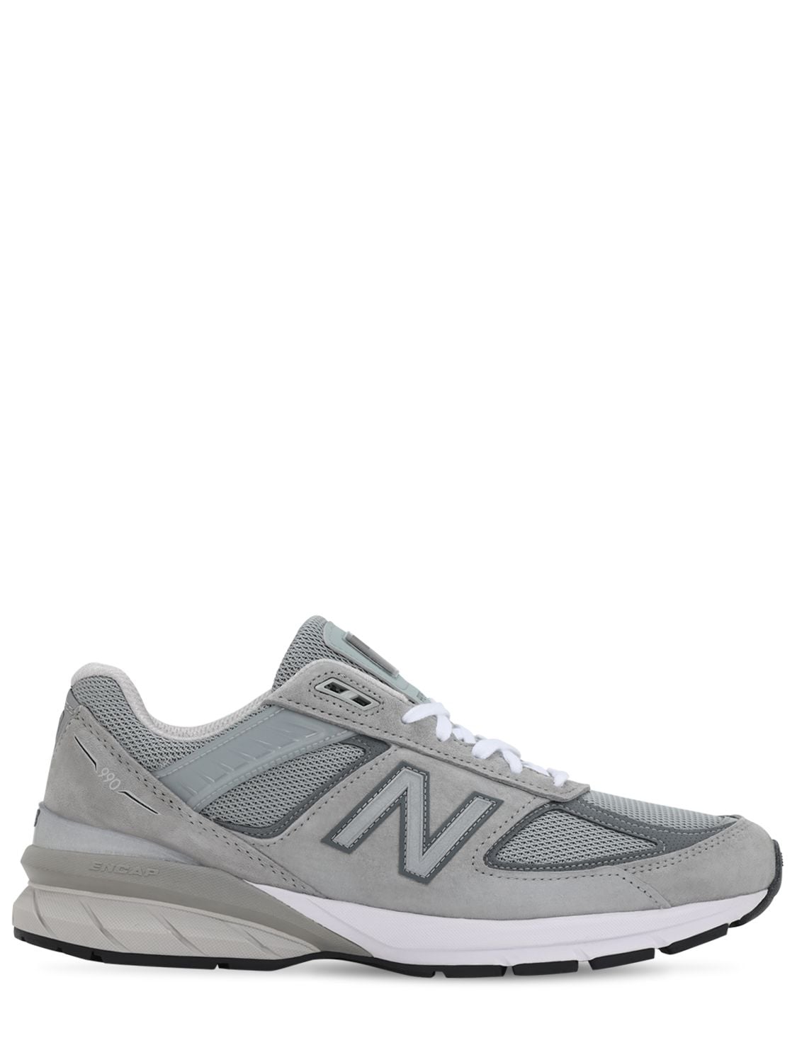 New Balance 990 V5 Suede & Mesh Sneakers In Grey