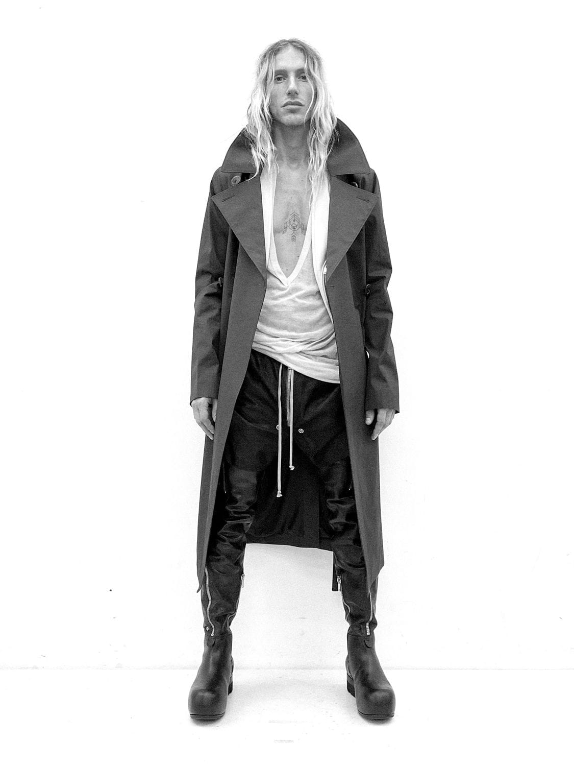 Rick owens best sale trench coat