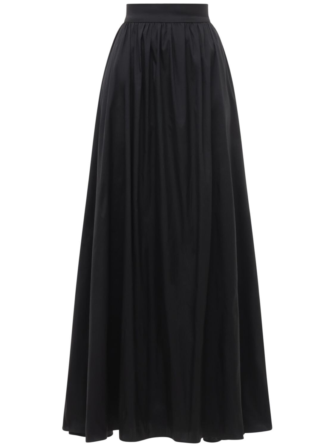 Elie Saab Gathered Taffeta Full Maxi Skirt In Black