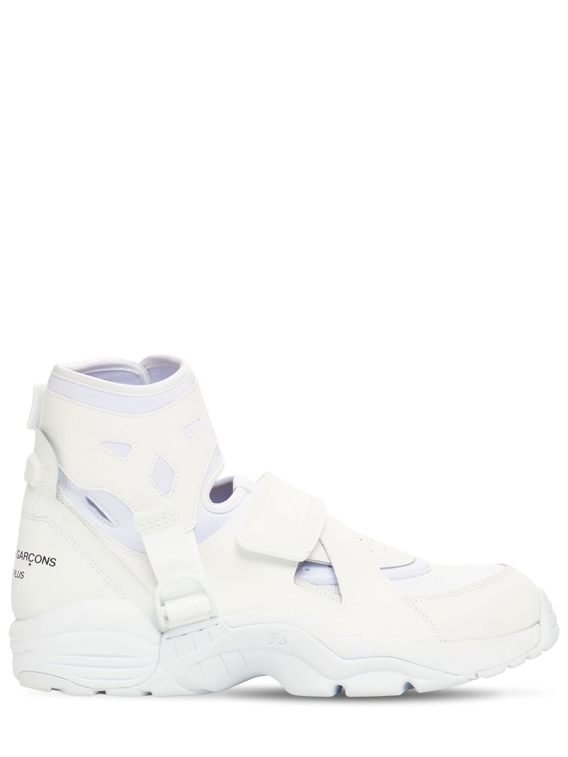 Comme Des Garçons Nike Carnivore Tech High Top Sneakers In White