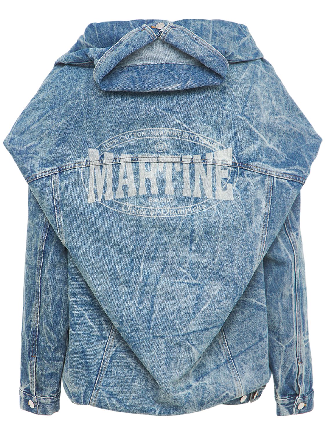 Martine Rose - Stitched double cotton denim jacket - | Luisaviaroma