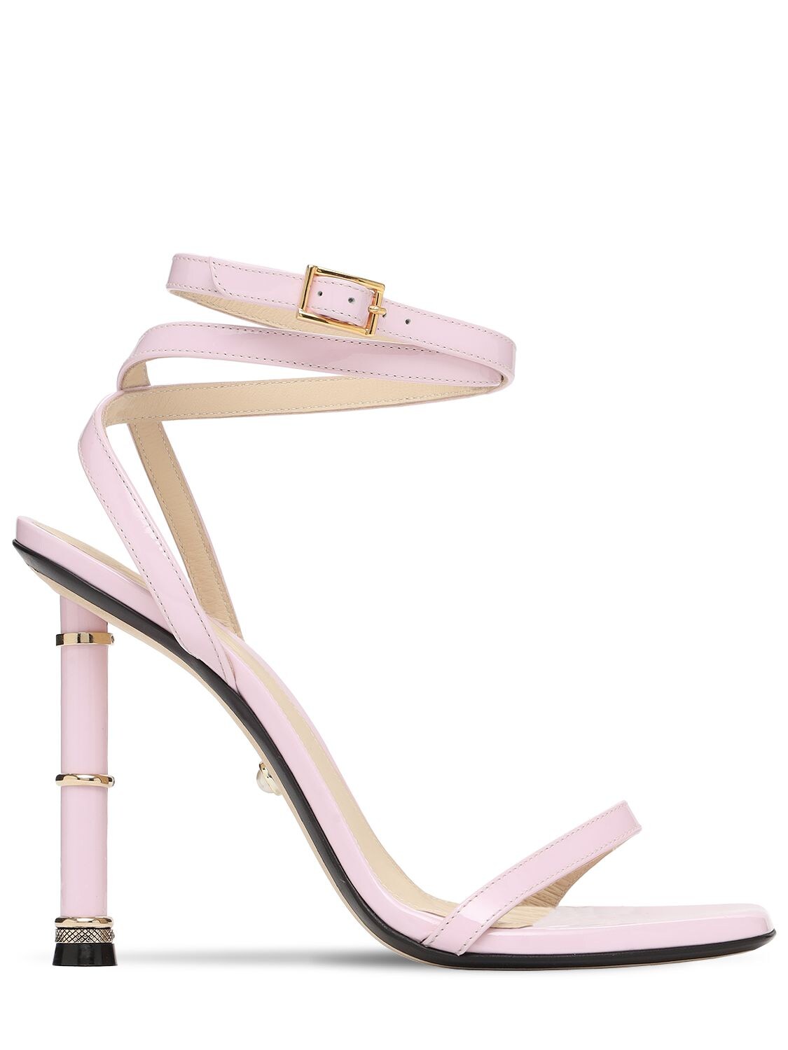 Alevì 110mm Melody Patent Leather Sandals In Pink