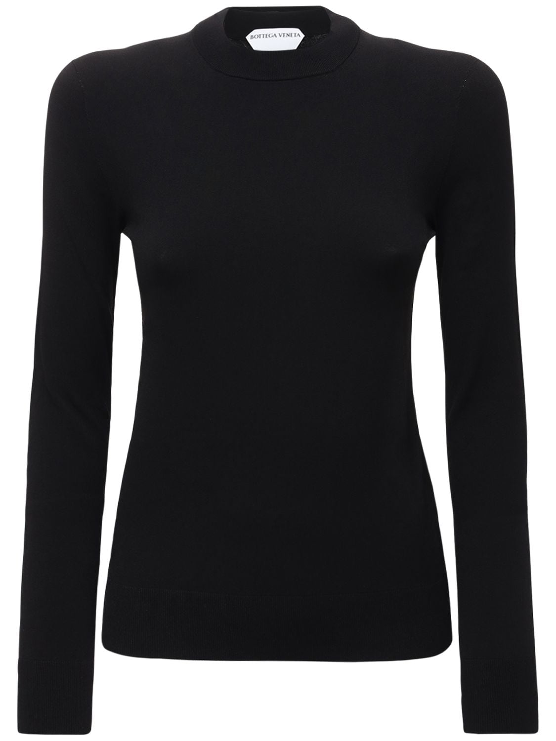 Bottega Veneta - Tech crewneck knit sweater - Black | Luisaviaroma