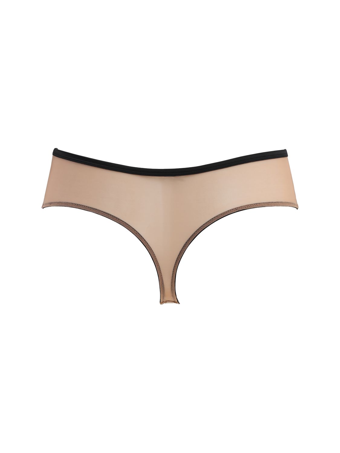 NOELLE WOLF MIST EMBROIDERED THONG