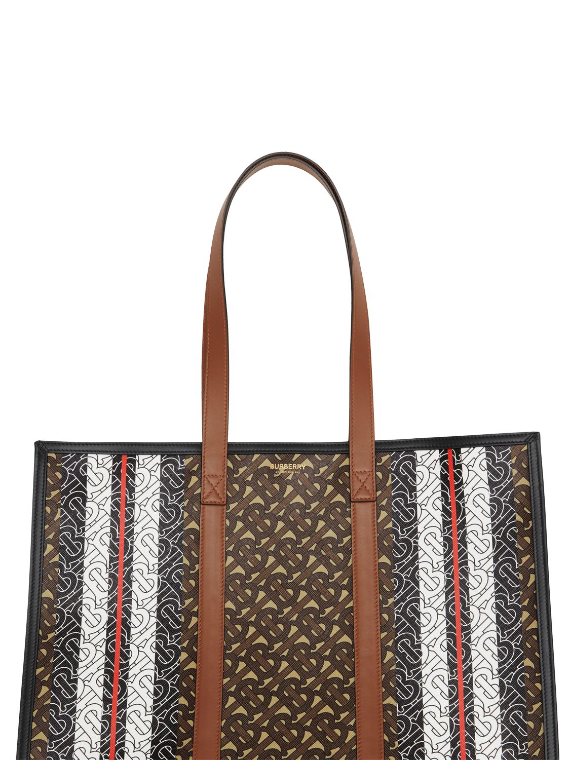 burberry monogram stripe print e canvas backpack