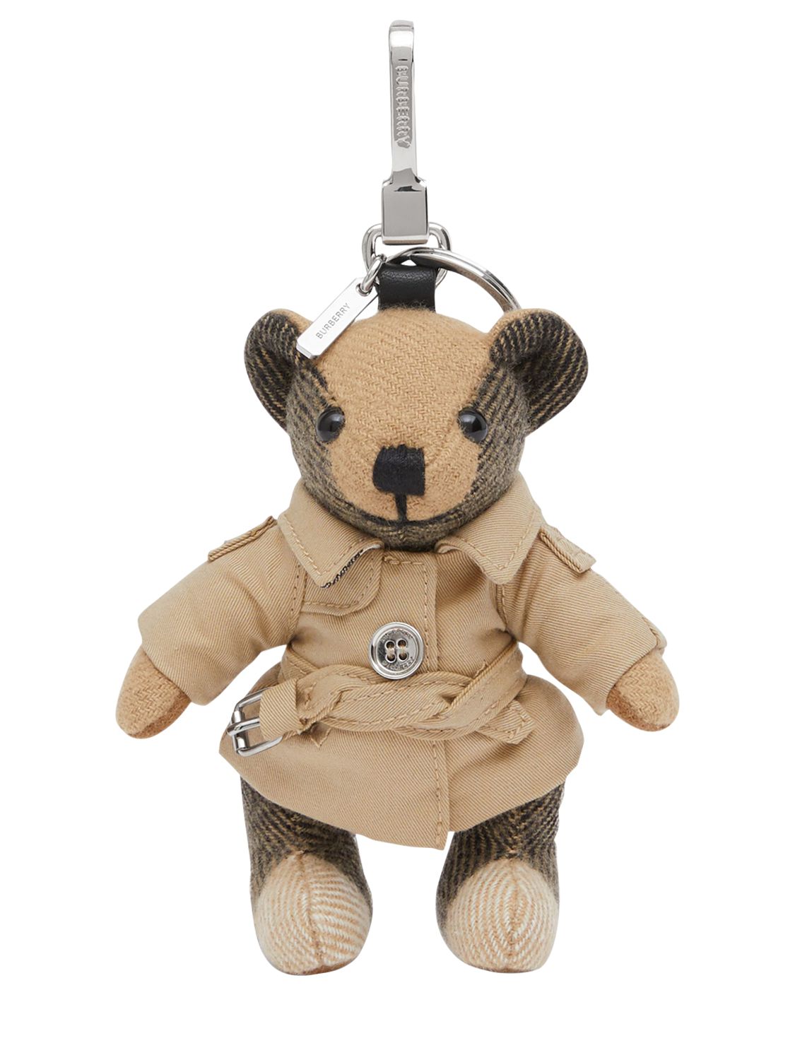 Burberry Thomas Trench-coat Teddy Bear Key-ring In Archive Beige
