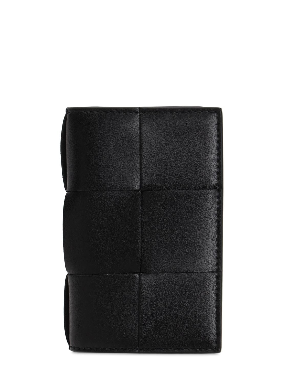 BOTTEGA VENETA MAXI INTRECCIO URBAN LEATHER CARD CASE,73ID5N017-ODGWMW2