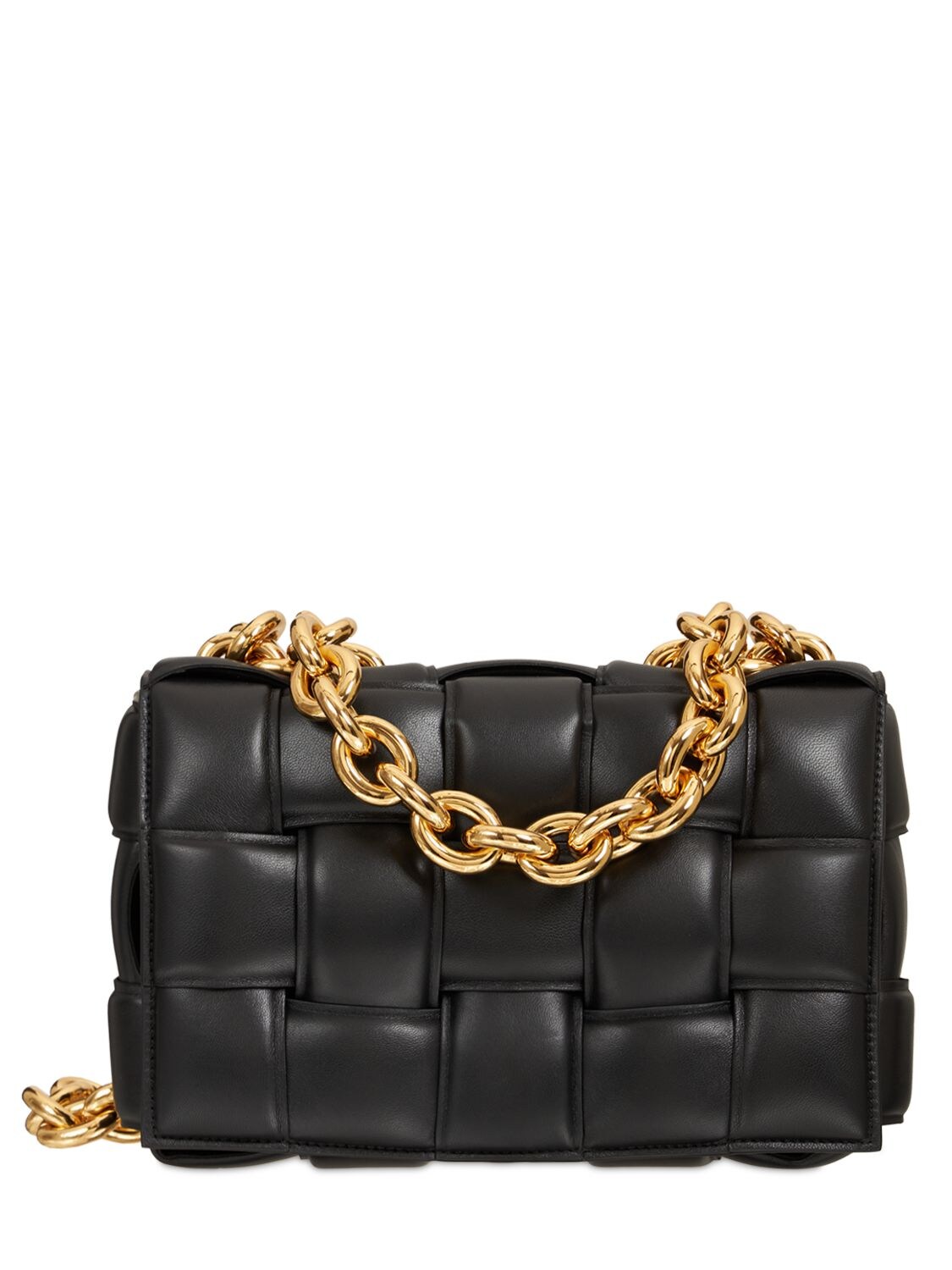 Bottega Veneta - The chain cassette shoulder bag - Black/Gold
