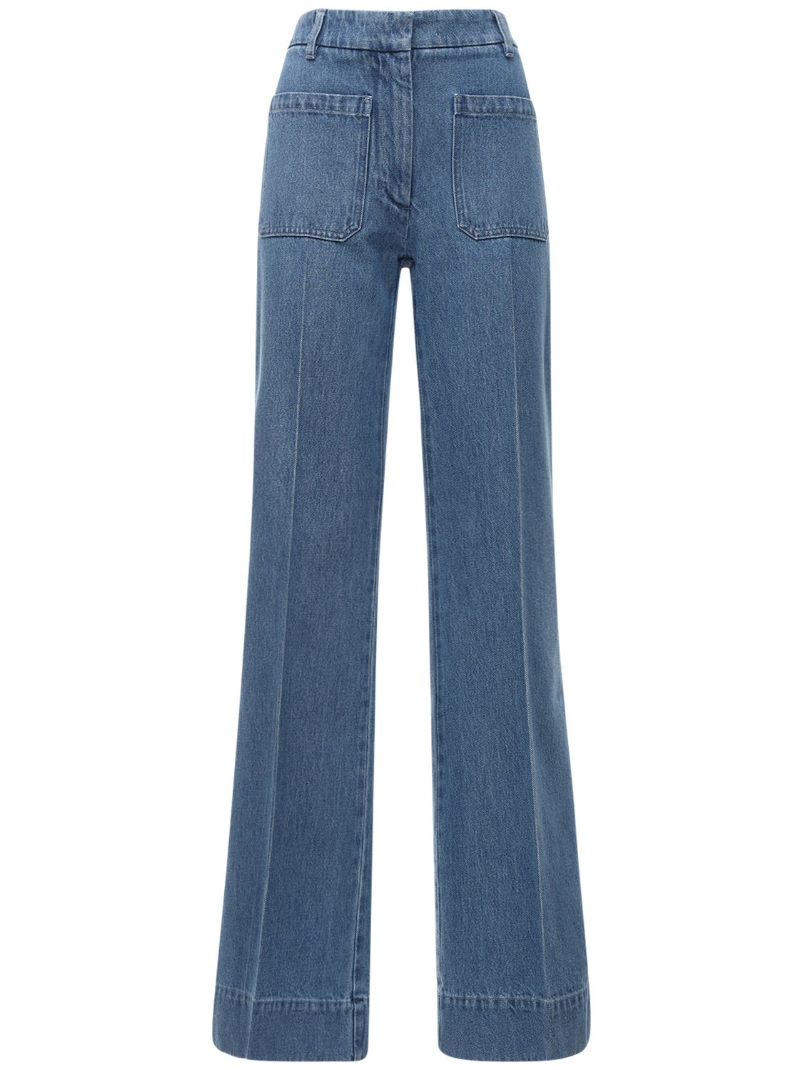 High waisted patch pocket 70s jeans 