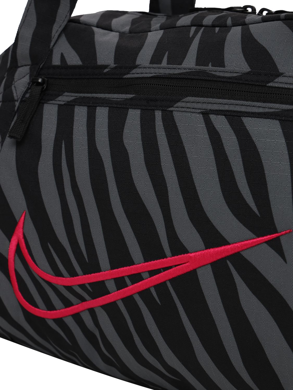 Nike Gym Club Women's Printed Training Duffel Bag In Black/fireberry