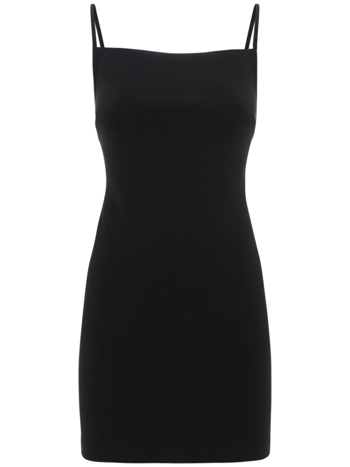 Bec & Bridge Hana Bonded Crepe Mini Dress In Black