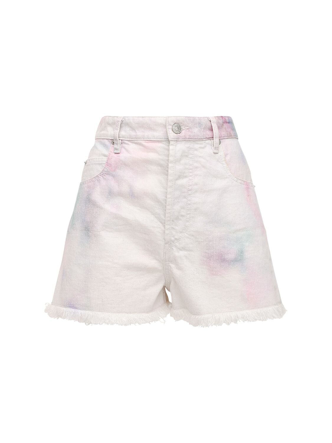 ISABEL MARANT ÉTOILE LESIABB BLEACHED DENIM SHORTS,73IE1B029-NJBDRQ2