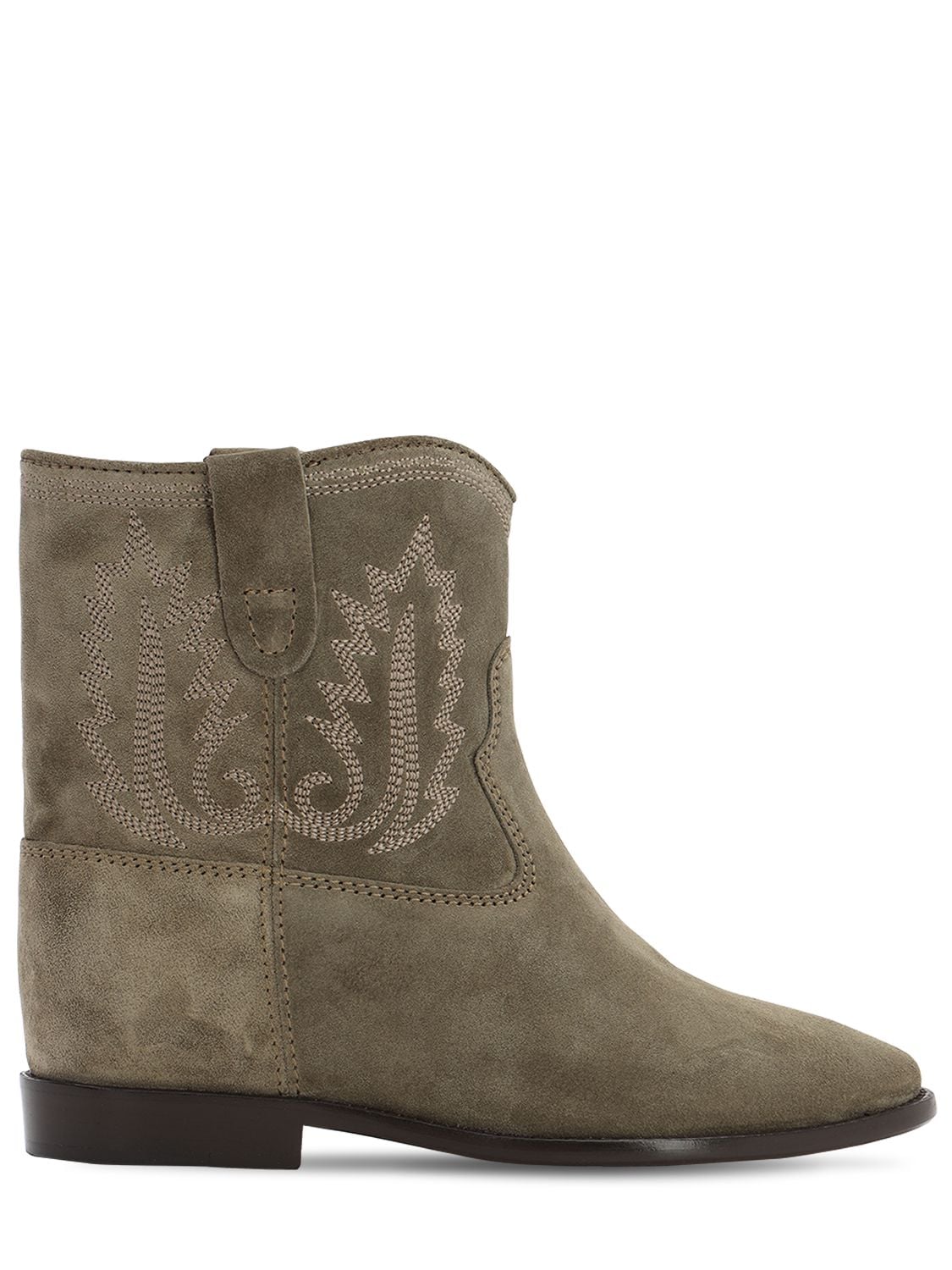 Isabel Marant 60mm Crisi Suede Ankle Boots In Taupe