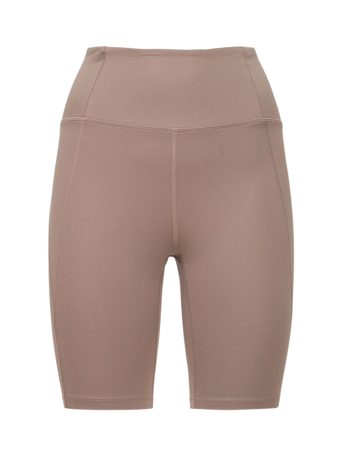 Girlfriend Collective Moon High-waist Biker Shorts In Beige,brown