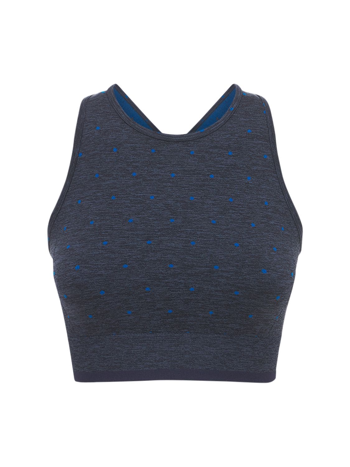Splits59 Anna Dotted Longline Sports Bra In Blue